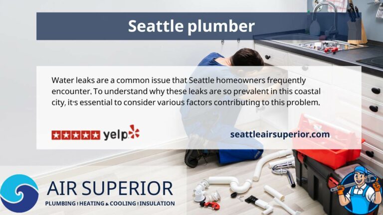Experienced Seattle plumber fixing a water leak - Seattle Air Superior Plumbing Services
