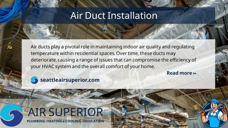 Professional air duct installation in a residential setting