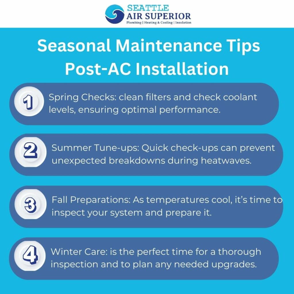 Seasonal Maintenance Tips Post-AC Installation
