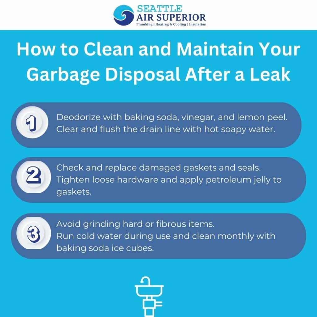 How to Clean and Maintain Your Garbage Disposal After a Leak